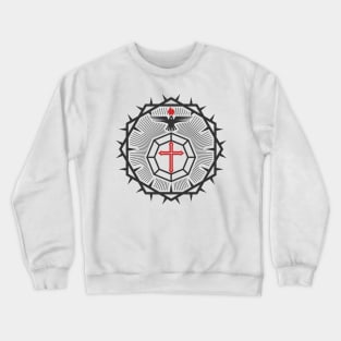 The cross is the diamond of God's love for man, the Dove is the power of the Holy Spirit and the crown of thorns Crewneck Sweatshirt